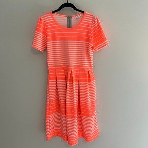 Lularoe Neon Striped Emilia Dress